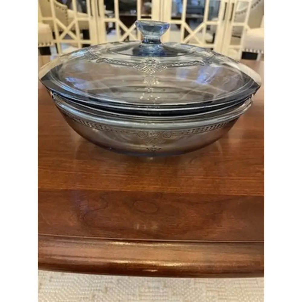 Anchor Hocking Philbe Sapphire Blue 2 qt. Round Covered Casserole With Lid